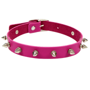 Studded Choker-Hot Pink