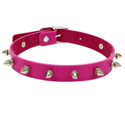 Studded Choker-Hot Pink