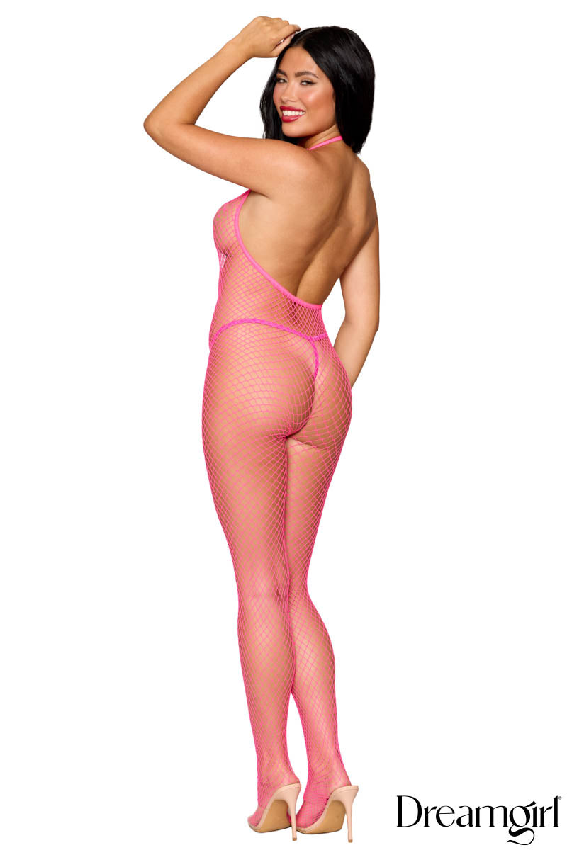 Halter Neck Fishnet Bodystocking