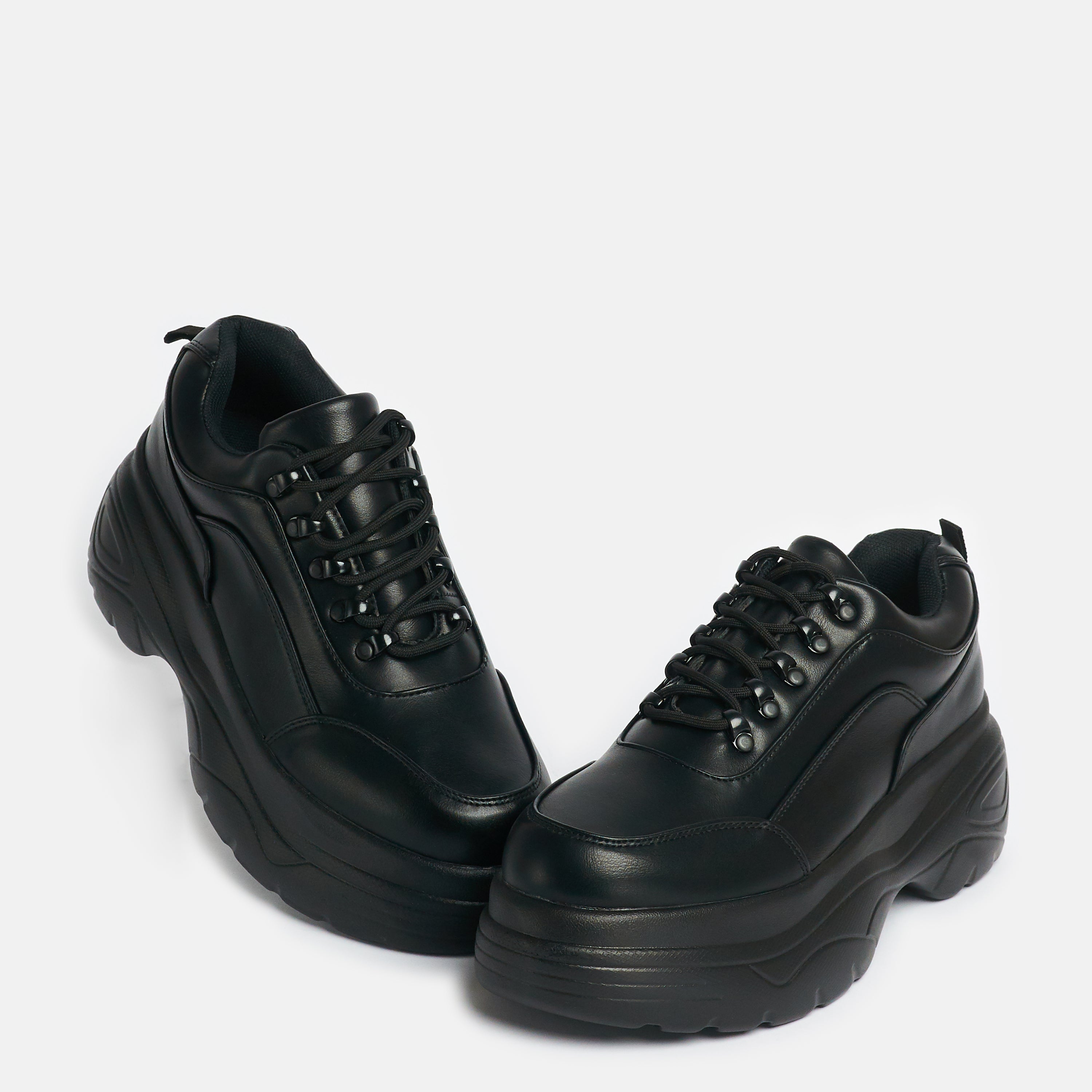 KOI Jennie Striker Black Chunky Bubble Trainers-Clearance