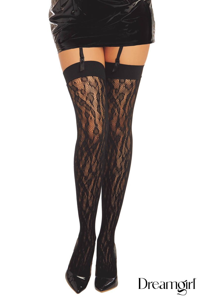 Leopard Fishnet Thigh Highs