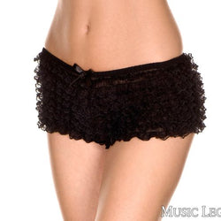 Mesh Lace Ruffle Trim Tanga Short