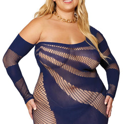 Asymmetrical Net Chemise
