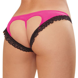 Bikini Panty with Open Back Heart Detail