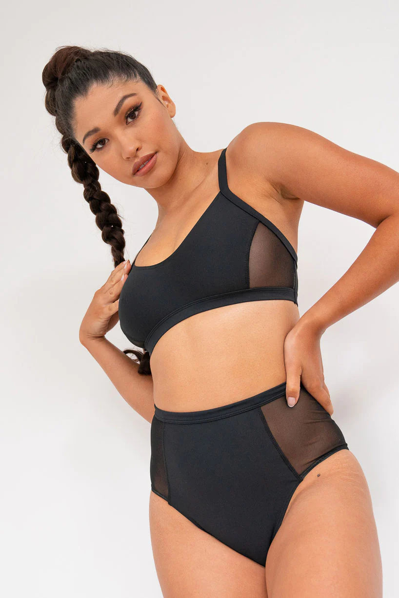 Lunalae Gigi Top - Mesh Pannelled Top Recycled