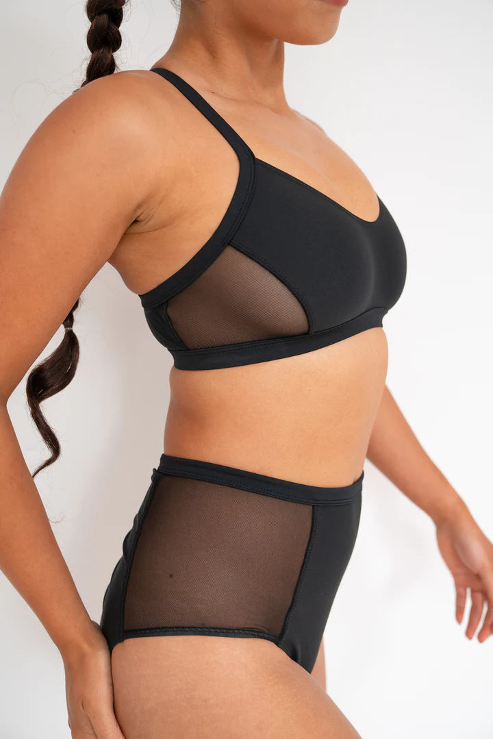 Lunalae Bellani Bottom - Mesh Panelled High Waist Bottom Recycled