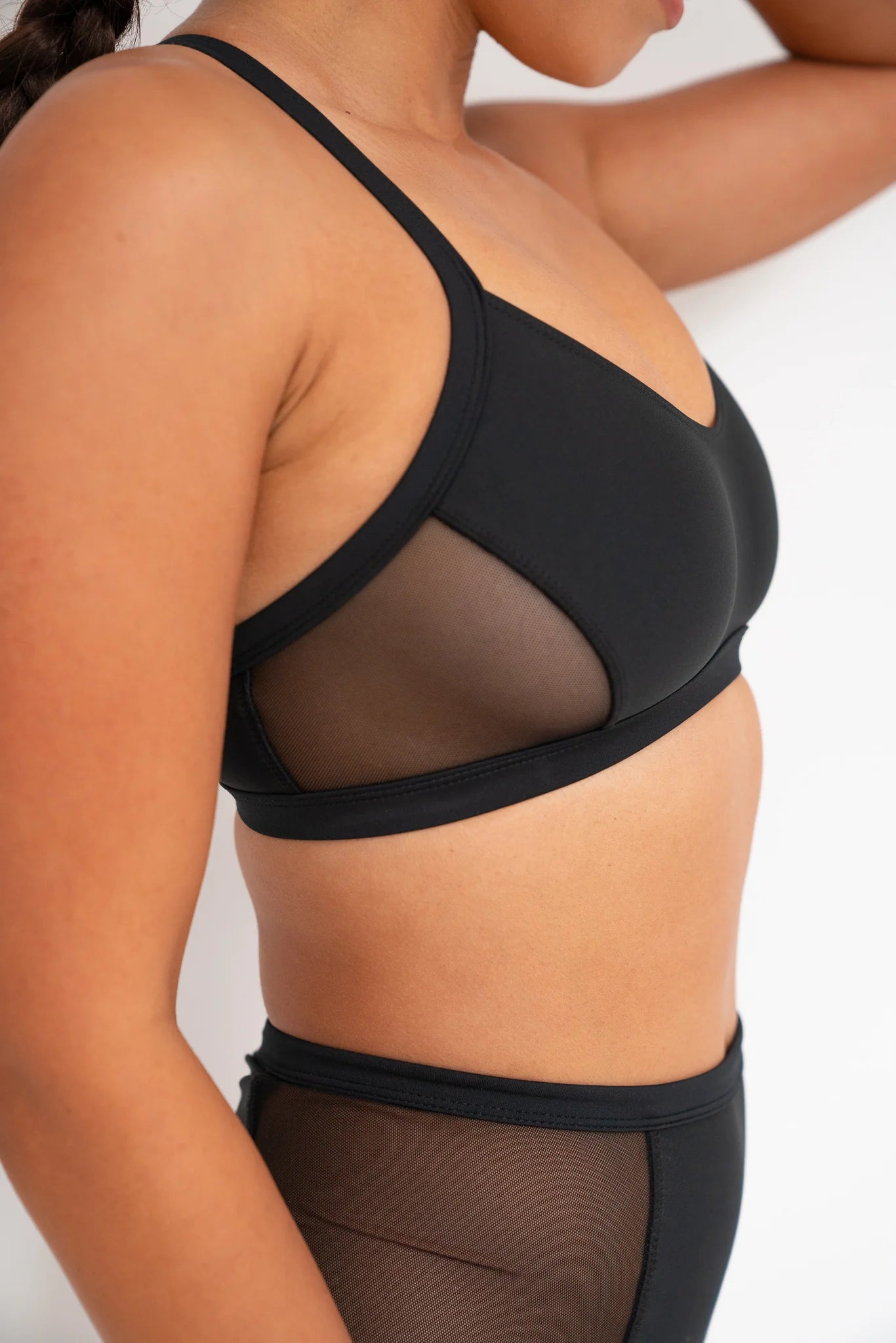Lunalae Gigi Top - Mesh Pannelled Top Recycled