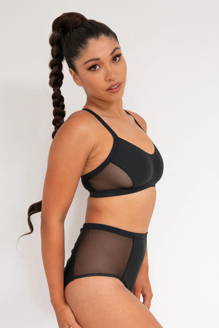 Lunalae Gigi Top - Mesh Pannelled Top Recycled
