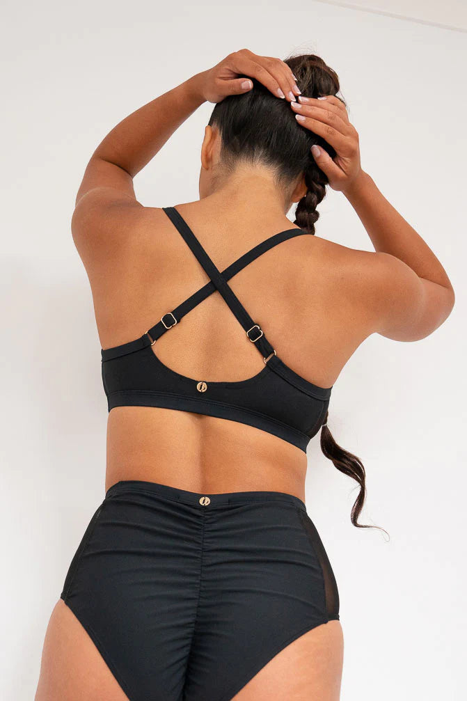 Lunalae Gigi Top - Mesh Pannelled Top Recycled