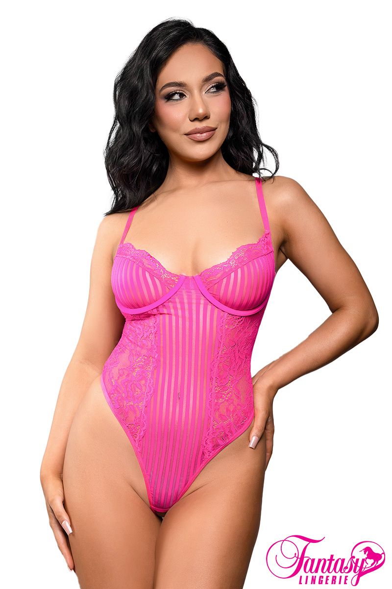 Striped Mesh Teddy