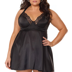 Kissed By Satin Babydoll & Thong