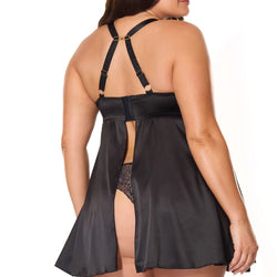 Kissed By Satin Babydoll & Thong
