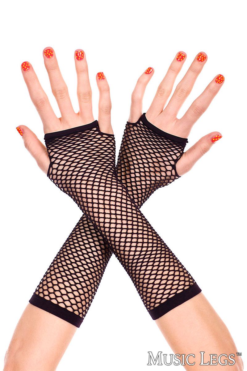 Music Legs Diamond Net Gloves