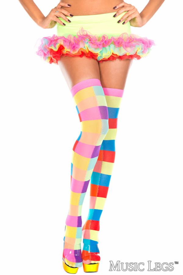 Neon Block Acrylic Thigh Hi