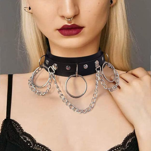 Cat Ear Chain Drape Statement Choker