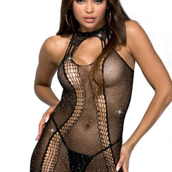 Multi Net Rhinestone Chemise