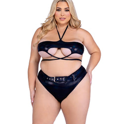 Shimmer Top with Underboob Cutout