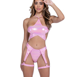 Metallic Iridescent Star Shape Tie Top