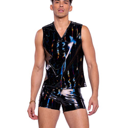Vinyl with Iridescent Print Shorts
