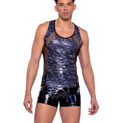 Vinyl with Iridescent Print Shorts