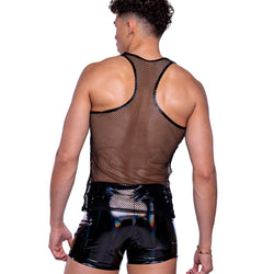 Vinyl with Iridescent Print Shorts