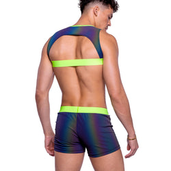 Reflective Shorts with Stud Details