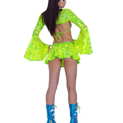 Sequin Bell Sleeve Shrug