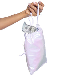 Metallic Iridescent Money Bag
