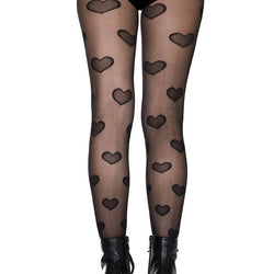 Heart Sheer Pantyhose