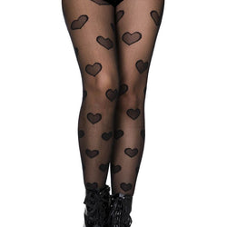 Heart Sheer Pantyhose
