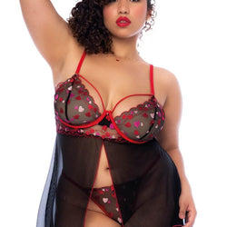 Heart Mesh Babydoll