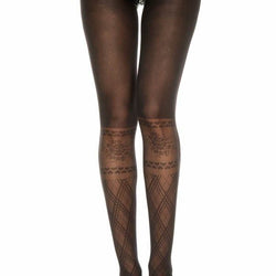 Faux Argyle Pantyhose
