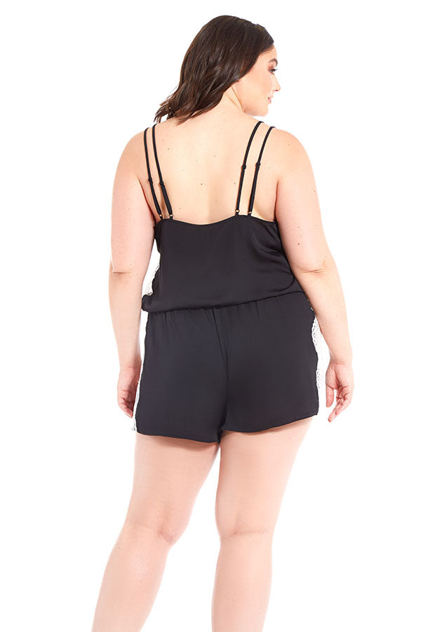 Sleeveless Satin Romper