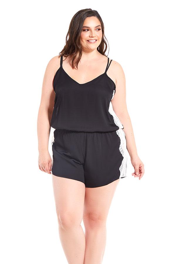 Sleeveless Satin Romper