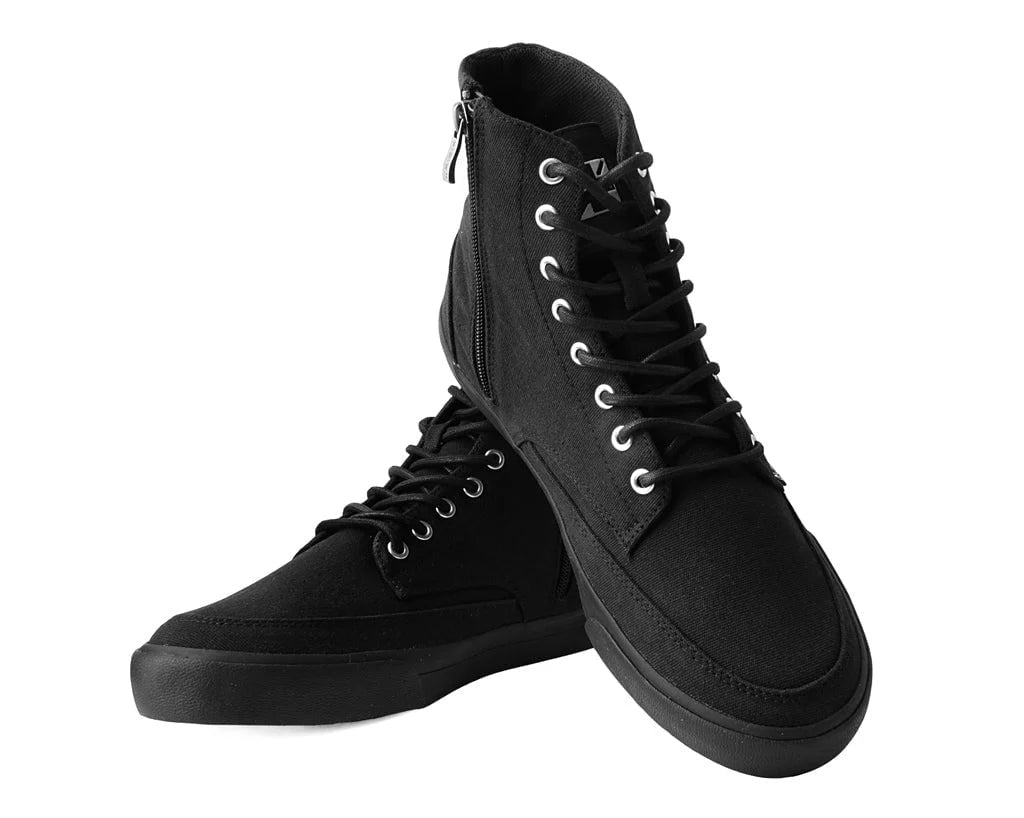 TUK Black Canvas 8-Eye Sneaker Boot