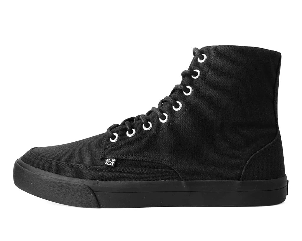 TUK Black Canvas 8-Eye Sneaker Boot