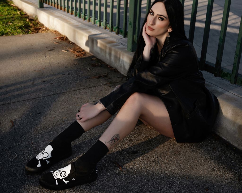 TUK Black Skull Canvas Slip-On Sneaker