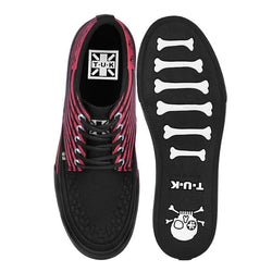 TUK Black & Red Anarchy Striped 5 Eye Sneaker