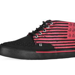 TUK Black & Red Anarchy Striped 5 Eye Sneaker