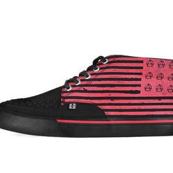 TUK Black & Red Anarchy Striped 5 Eye Sneaker