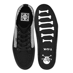 TUK Black & White Canvas Lace-Up Creeper Sneaker