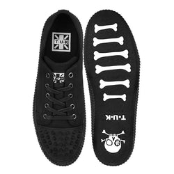 TUK Black Twill Spiked Lace Up Sneaker