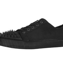 TUK Black Twill Spiked Lace Up Sneaker