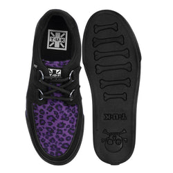 TUK Black & Purple Leopard D-Ring Sneaker-Clearance