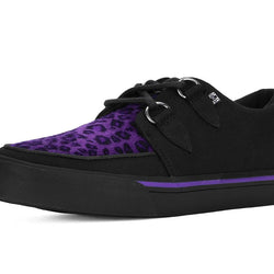 TUK Black & Purple Leopard D-Ring Sneaker-Clearance