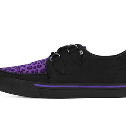 TUK Black & Purple Leopard D-Ring Sneaker-Clearance