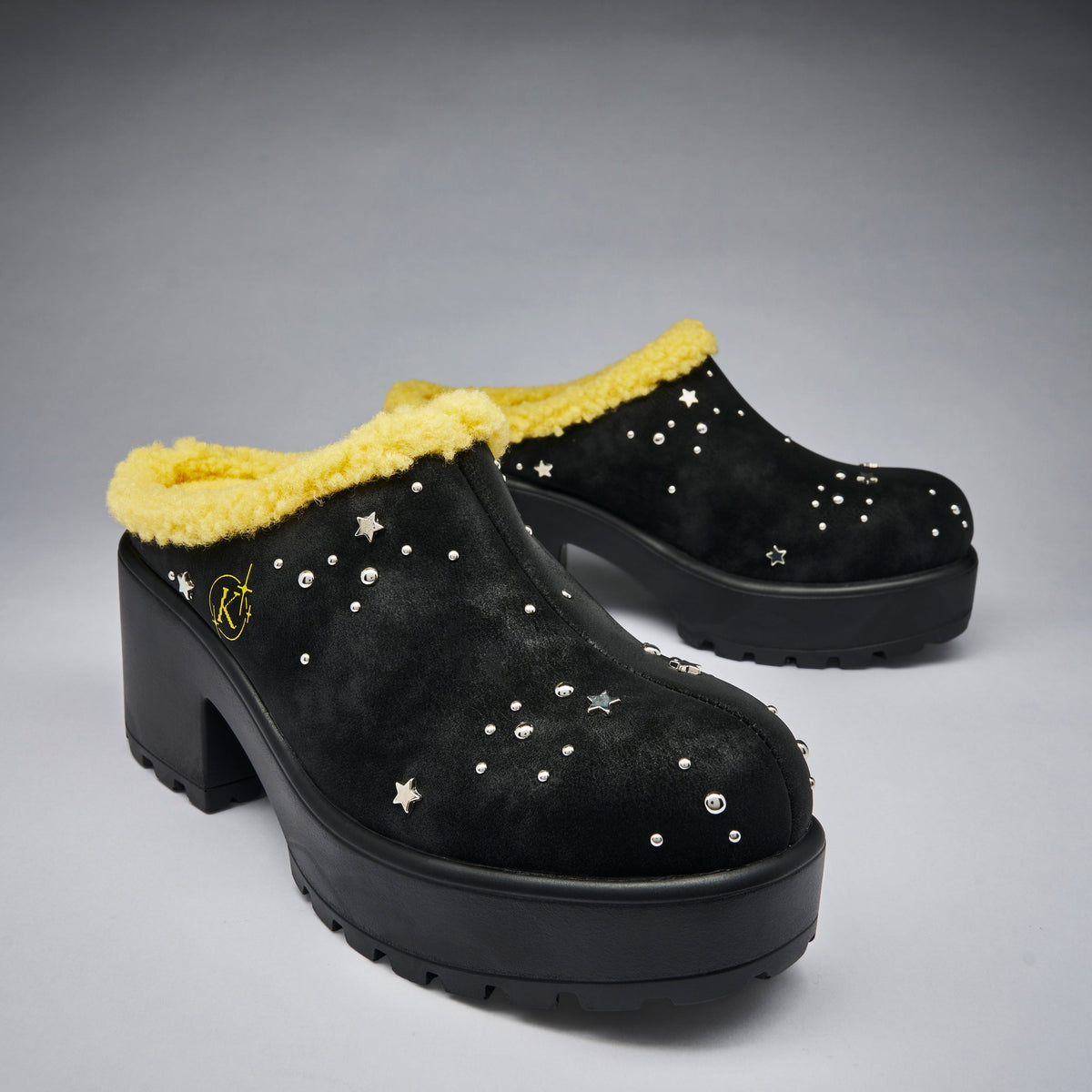 KOI Astraline Chunky Mules-Black-Clearance