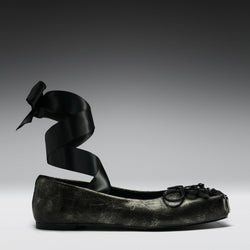 KOI Blithe Metal Toe Ballet Flats- Cracked Grey