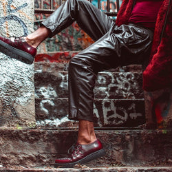 TUK-F9857 Burgundy Rub-Off TUKskin™ Viva Low Creeper