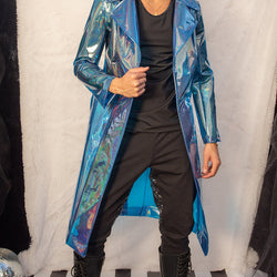 Rubberized Vinyl Trench Coat